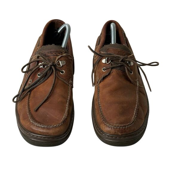 Sebago Docksides Boat Shoes Men 10.5 Brown Leather Casual Comfort Preppy Loafers
